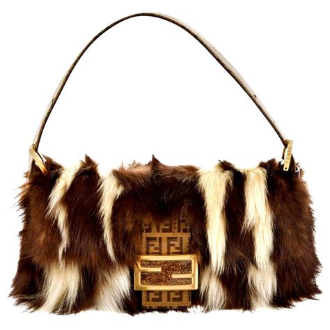 fendi fur embroidery|fendi baguette silver.